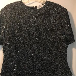 Sequined formal evening top